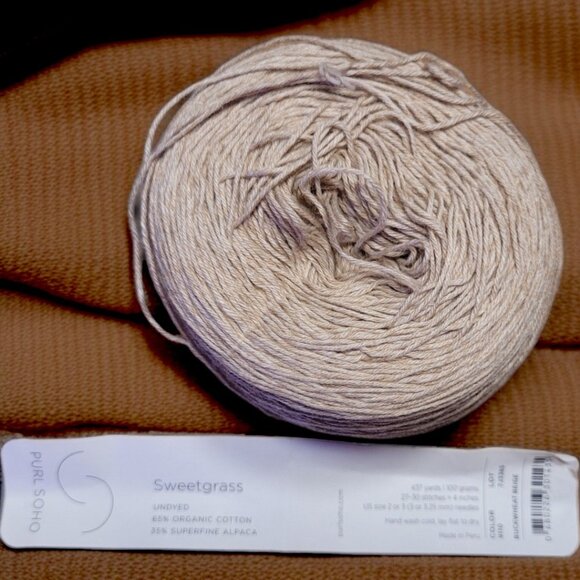 Purl Soho Buckwheat Beige Sweetgrass Undyed Cotton / Alpaca Yarn NWT - Picture 2 of 3